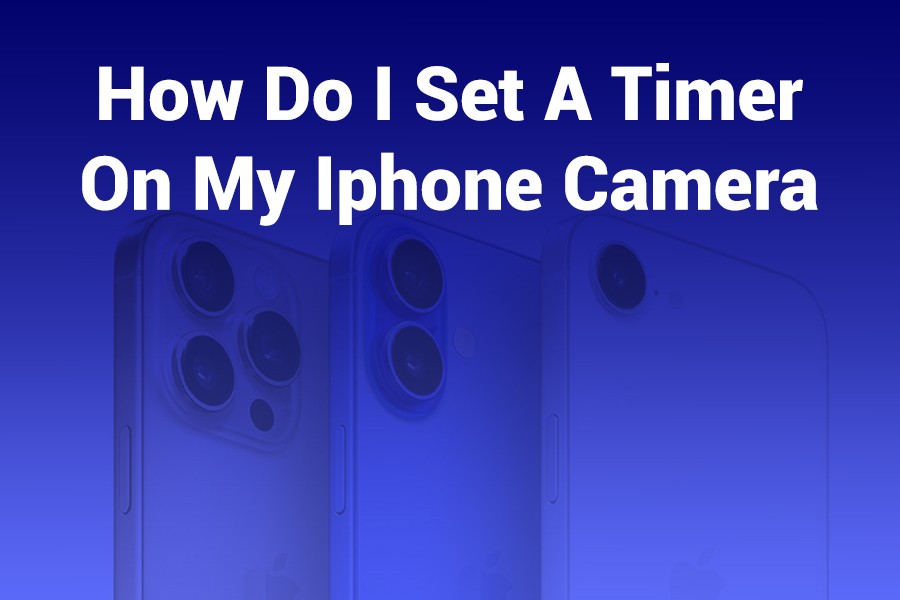 How do I set a timer on my iPhone camera