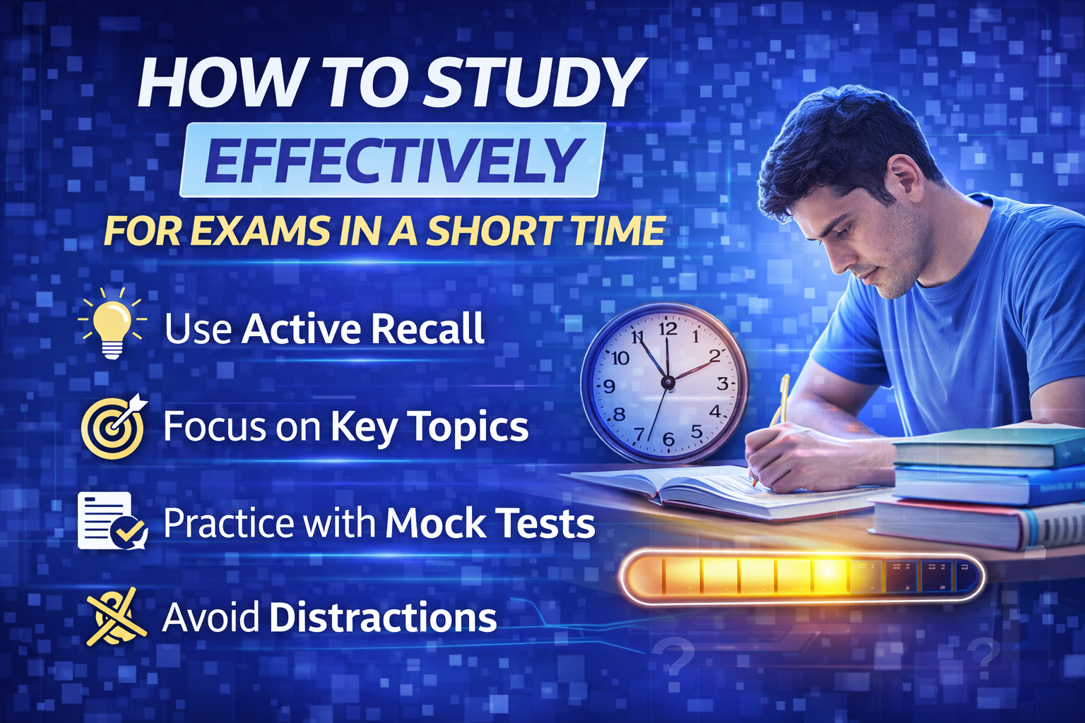 how to study effectively for exams in a short time